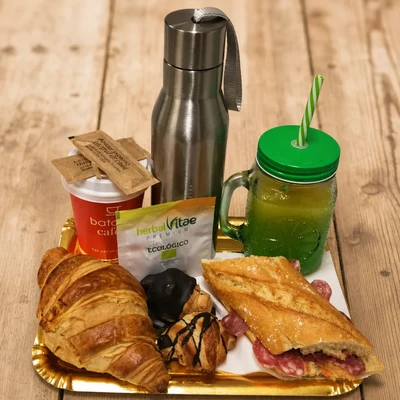 Desayuno Dulce y Salado Artepans con Termo para 1 persona