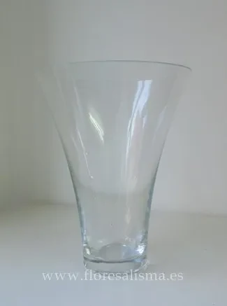 Jarrón de cristal transparente