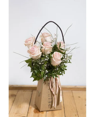 Six Pink Roses