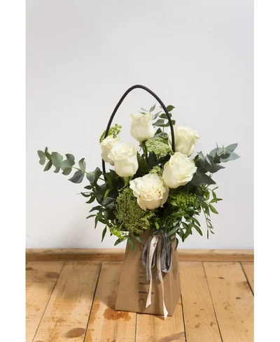 Six White Roses