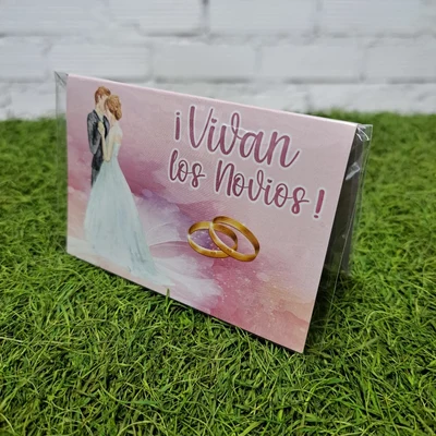 Tarjeta "Vivan los novios"