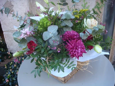 Centro en caja de Flores Temporada