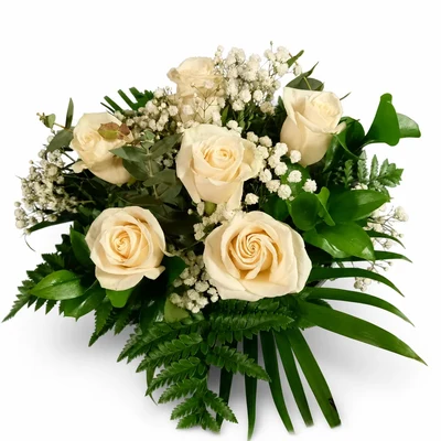 Ramo de 6 Rosas Blancas