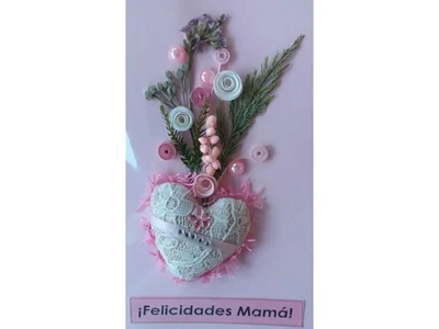 Tarjeta personalizada artesana Rosa