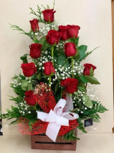 Caja de 12 Rosas Rojas