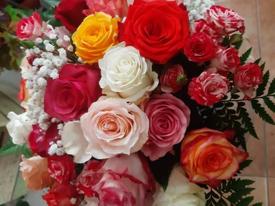 Ramo de Rosas Multicolor