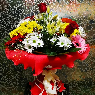 Ramo de Flores Silvestre acabado papel Pinocho