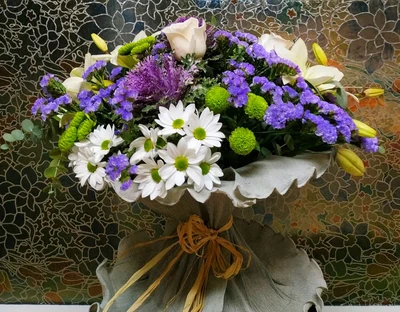 Ramo Silvestre tonos blancos y lilas