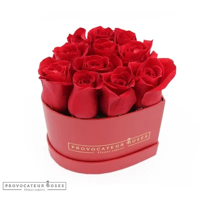 Rosas Frescas Caja Corazón