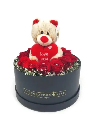 Caja Rosas + Peluche