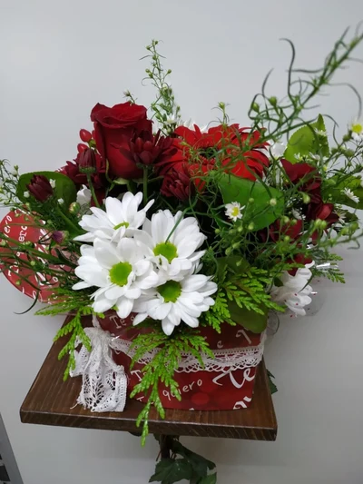 Caja Corazón Flores