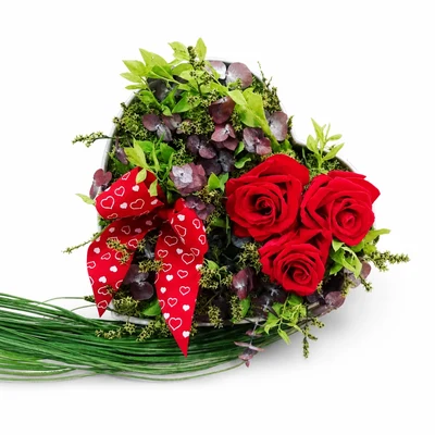 Caja Corazón 3 Rosas preservadas