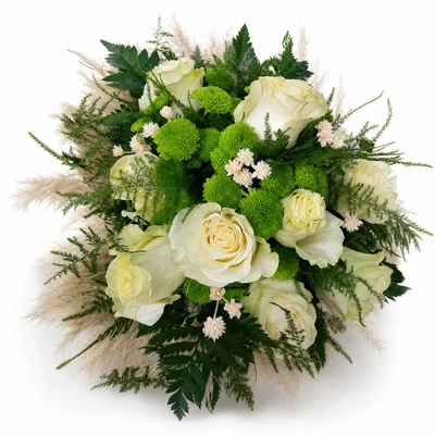 Ramo Rosas Blancas con Estructura