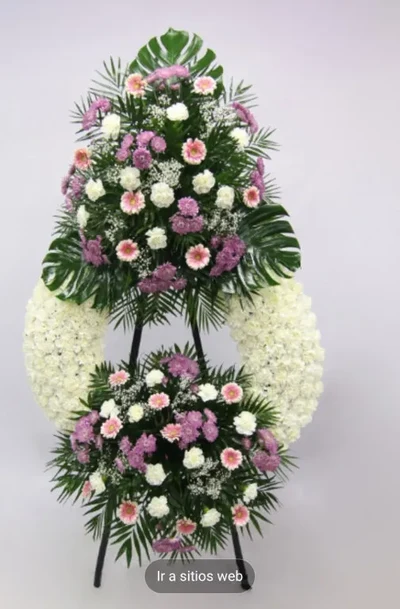 Corona Funenaria con 2 Centros de Flores