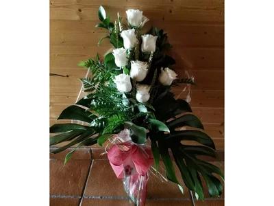 Ramo de Rosas Blancas de una cara.