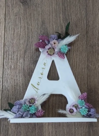 Inicial 3D de flores