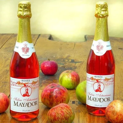 Bottle of Asturian Cider Red Apple