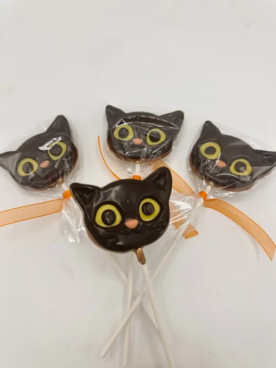 Piruleta Halloween Gatito
