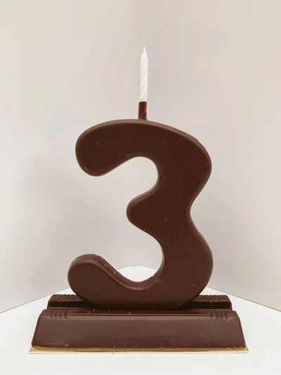 Vela de Chocolate 21cm, 250grs. Choco Negro