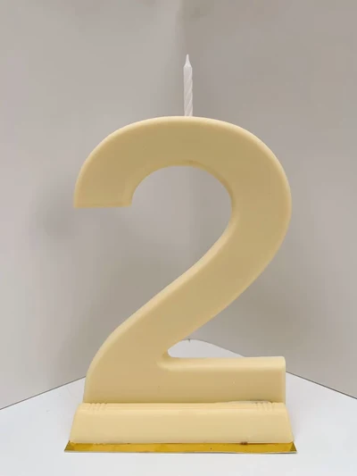 Vela de Chocolate 26cm, 300grs. Choco Blanco