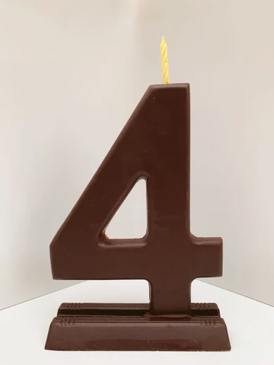 Vela de Chocolate 26cm, 300grs. Choco Negro