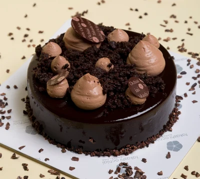 Pastel de chocolate y trufa