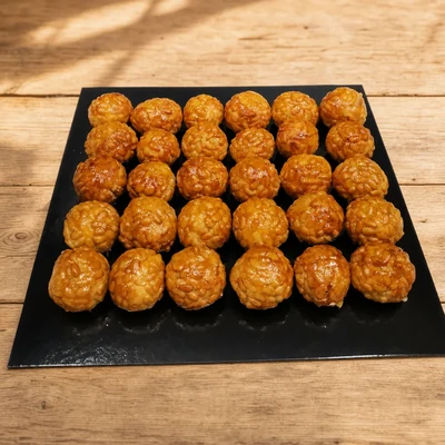 800 g-ko erretilua pinaziz egindako panellets-ekin