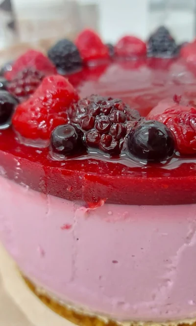 CheeseCake de Fruits Vermells sense gluten i sense sucre