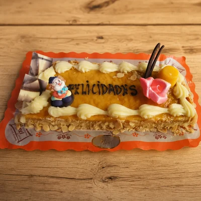 Tarta de Hojaldre, Nata, Crema y Yema con FOTO