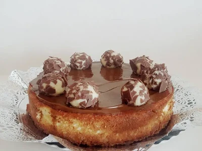 Torta de Queixo e Doce de Leite