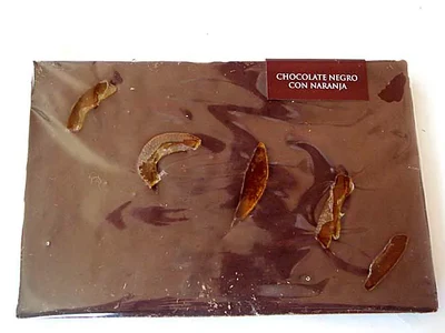 Tabletón chocolate negro con naranja