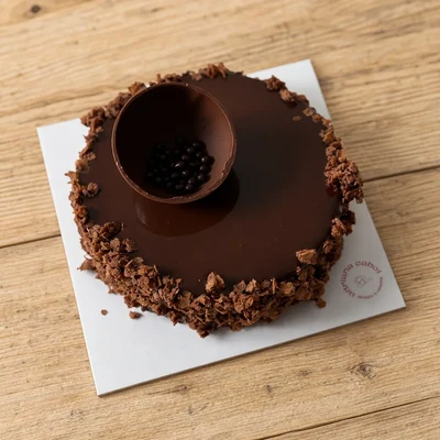 Mousse de Chocolate y fruta de la pasion
