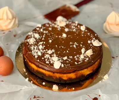 Cheesecake de dulce de leche polvito uruguayo