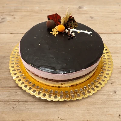 Mousse de gianduja de avellana y frambuesa con FOTO