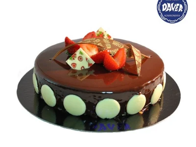 Pastís de Mousse de xocolata negra amb cor de gerd