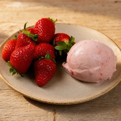Helado de Fresa SIN AZÚCAR